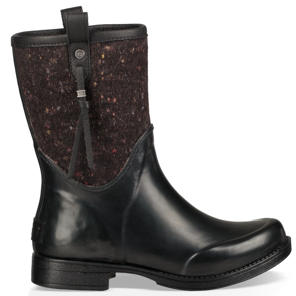 UGG Stephanson Black Tassel Rain Boot